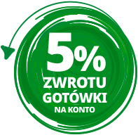 Zyskaj nawet 10% zwrotu gotówki na konto!